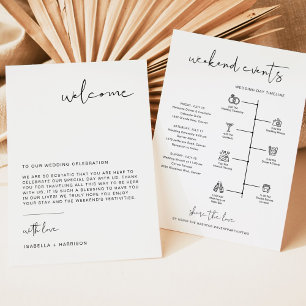 Modern Minimal Welcome Letter Timeline Card