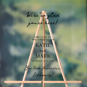 Modern Minimal Welcome To Our Wedding Sign