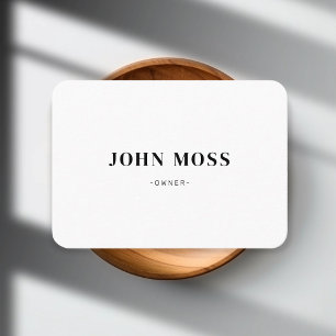 Modern Minimal White QR Code Business Card