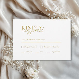 Modern, Minimal, White, QR Code Wedding RSVP Enclosure Card