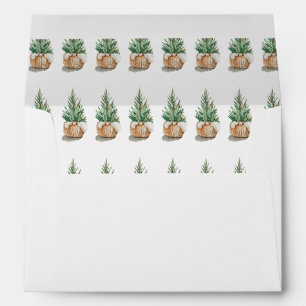 modern minimal year to remember christmas tree envelope