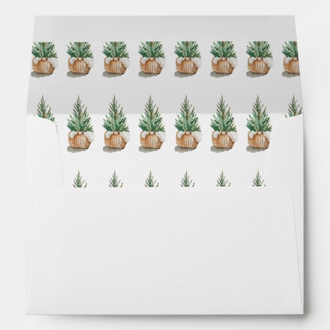 modern minimal year to remember christmas tree envelope (Back (Bottom))