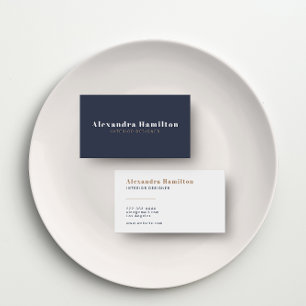 Modern Minimalism: Charcoal & Taupe Business Card