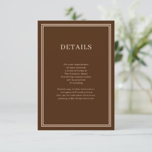 Modern Minimalism Coffee enclosure card