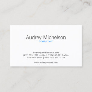 MODERN MINIMALISM GRAY/BLUE Business Card