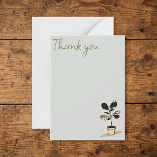Modern minimalism hand-drawn style thank you card
