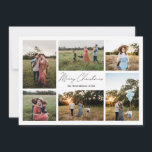 Modern Minimalism Merry Christmas 6 Photo Holiday Card<br><div class="desc">Modern Minimalism Merry Christmas Cards</div>