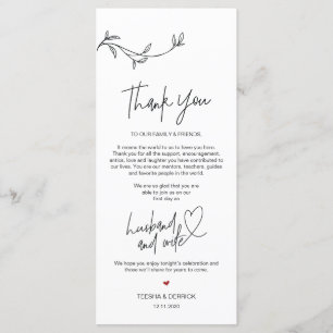 Modern Minimalism Place Setting Thank You Card
