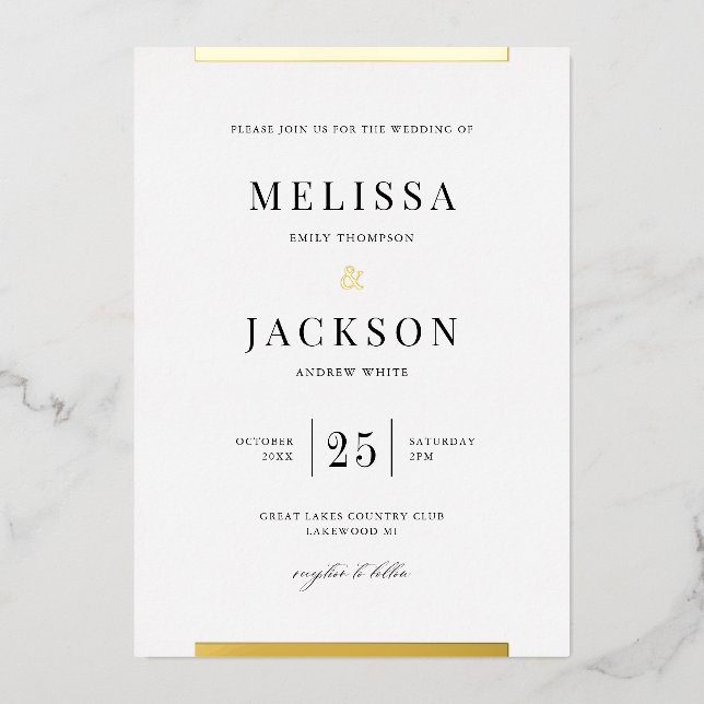 Modern Minimalism Wedding (Front)
