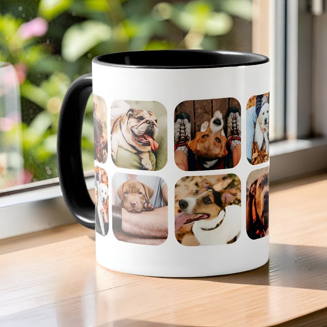 Modern Minimalist 12 Photo App Grid Collage Mug (Creator Uploaded)