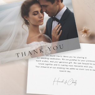 Modern Minimalist 1 Photo Thank You