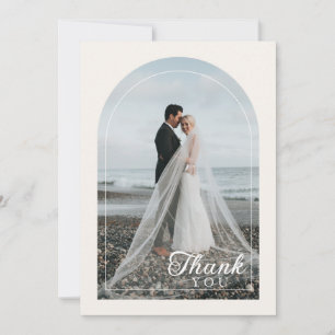 Modern Minimalist 1 Photo Thank You Dankeskarte
