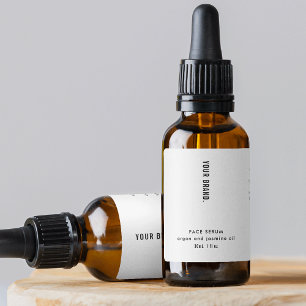 Modern Minimalist 1oz 30ml Cosmetic Bottle Label