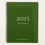 Modern Minimalist 2024 Simple Green Appointment Planner<br><div class="desc">2024 Modern Simple Green and White Appointment Planner with a simple design. With minimalist white typography lettering,  you can add your own information. A  professional organizer to keep you on track.</div>