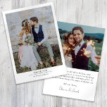 Modern Minimalist 2 Photo Wedding  Thank You Card<br><div class="desc">A modern thank you card</div>