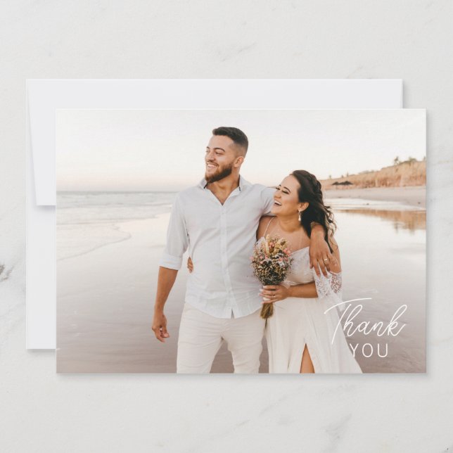 Modern Minimalist 2 Photos Thank You (Front)