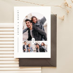 Modern Minimalist 3 Photo Collage Wedding Invitation<br><div class="desc">Capture the essence of modern romance with our Modern Minimalist 3 Photo Collage Wedding Invitation. This elegant design blends a minimalist aesthetic with the timeless charm of a photo collage, perfect for a casual, non-traditional romantic wedding. Featuring a sleek black and white colour scheme, this invitation exudes sophistication and contemporary...</div>