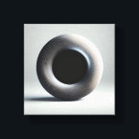 Modern Minimalist 3D Ridged Torus Art - Abstract G Canvas Print<br><div class="desc">A sophisticated minimalist digital sculpture featuring a high-contrast 3D ring with intricate concentric ridges. The artwork showcases a smooth transition from bright white to deep charcoal shadows, emphasizing its fine linear texture and circular symmetry. This architectural piece creates a serene yet powerful focal point, ideal for modern executive suites, tech...</div>