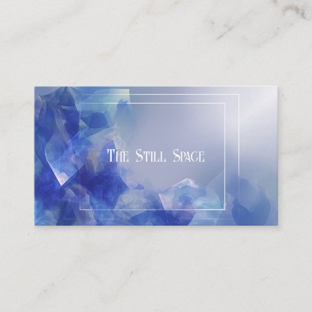 Modern Minimalist Abstract Crystal Ice Business Card (Front)