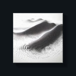 Modern Minimalist Abstract Dotted Landscape - 3D  Canvas Print<br><div class="desc">A sophisticated minimalist digital artwork featuring a flowing landscape created from varying densities of black dots (halftone effect). The design mimics topographic hills and valleys, creating a sense of 3D depth and organic movement on a clean white background. Ideal for modern tech offices, creative studios, or as a high-contrast focal...</div>