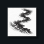 Modern Minimalist Abstract Layered Flow - Smoke  Canvas Print<br><div class="desc">A serene and captivating minimalist digital artwork featuring rhythmic, flowing layers that mimic the movement of smoke or cascading clouds. The design utilizes a delicate grayscale gradient to create a deep sense of atmosphere and organic fluidity. Ideal for minimalist home interiors, high-end wellness centers, or as a sophisticated background in...</div>