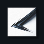 Modern Minimalist Abstract Sharp Vector - 3D  Canvas Print<br><div class="desc">A sleek and dynamic digital artwork featuring a razor-sharp, L-shaped or arrow-like geometric form. The design emphasizes aggressive speed, precision, and a high-tech metallic aesthetic through its bold black angles against a clean white background. Perfect for automotive-themed spaces, modern tech startups, or as a bold motivational accent in minimalist home...</div>