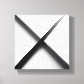 Modern Minimalist Abstract - Sleek 3D Geomet Canvas Print