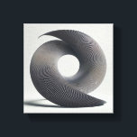 Modern Minimalist Abstract Twisted Spiral - 3D  Canvas Print<br><div class="desc">A captivating digital artwork featuring a dynamic, multi-layered ribbon that twists into a sophisticated spiral form. The design highlights intricate linear textures and a mesmerizing interplay of light and shadow, creating a powerful sense of fluid motion and 3D volume. Perfect for contemporary galleries, upscale office interiors, or as a striking...</div>