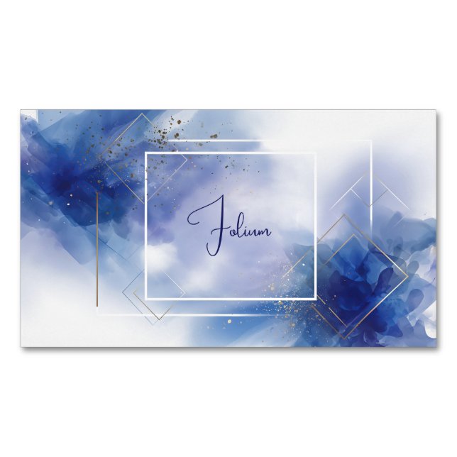 Modern Minimalist Abstract Watercolor Magnetic Business Card (Front)