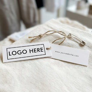 Modern Minimalist Add Your Own Logo Hang Tag