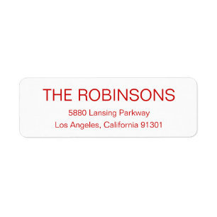 Modern Minimalist Address Label