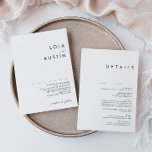 Modern Minimalist All In One Wedding Invitation<br><div class="desc">This Modern Minimalist all-in-one wedding invitation is perfect for your classy boho wedding. Its simple, unique abstract design accompanied by a contemporary minimal script and gold colour palette gives this product a feel of elegant formal luxury while staying simplistic, chic bohemian. Keep it as is, or choose to personalize it...</div>