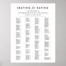 Modern Minimalist Alphabetical Order Seating Chart