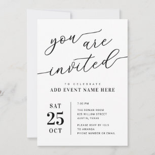 Modern Minimalist Any Occasion Invitation