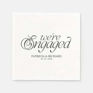 Modern Minimalist Arch Engagement Party Napkin