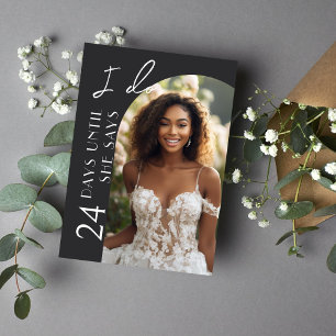 Modern Minimalist Arch Photo Bridal Shower Invitation