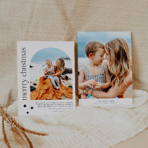 Modern Minimalist Arch Photo Family Christmas Card