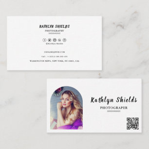Modern minimalist  Arch Script Photography  Business Card
