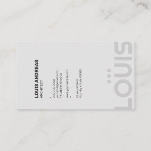 Modern Minimalist Architect Contractor Designer Bu Business Card
