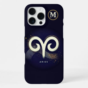 Modern Minimalist Aries Symbol iPhone 16 Pro Max Case