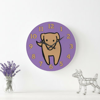Modern Minimalist Art Wall Clock For Dog Lovers