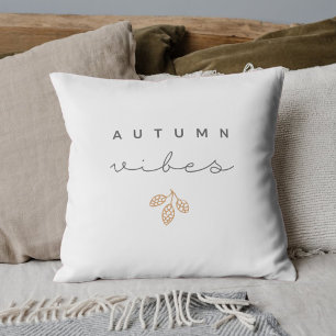 Modern Minimalist Autumn Vibes Throw Pillow