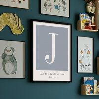 Modern Minimalist Baby Name Nursery Monogram