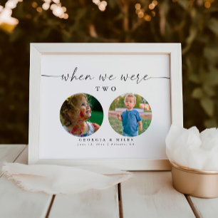 Modern Minimalist Baby Picture Table Number