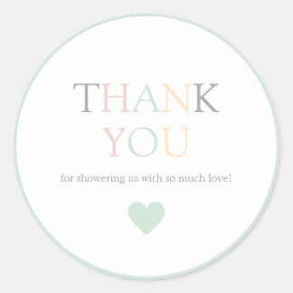 Modern Minimalist Baby Shower Thank You Sticker