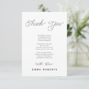 Modern Minimalist Baby Thank You Card
