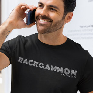 Modern Minimalist Backgammon Enthusiast Custom T-Shirt