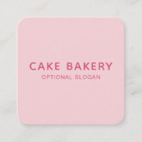 Modern Minimalist Bakery Business Card I Pink