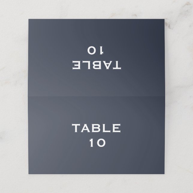 Modern Minimalist Baltic Sea Wedding Place Card (Outside Unfolded)