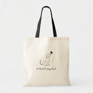 Modern Minimalist Be Kind To Every Kind Dog Tote Bag